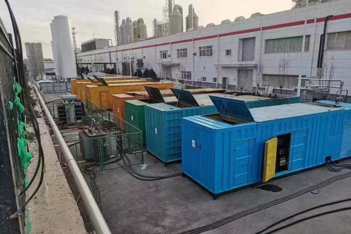 武平发电机租赁施工现场